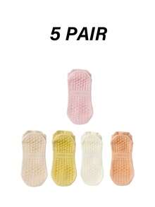 2 Pairs/4Pairs Women Colorful Yoga Socks With Grippers And Ankle Cuffs, Short Yoga Dance Socks Suitable For Sports, Ballet, Yoga - Multicolor - View 17