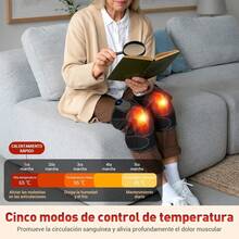 Masajeador de Rodilla Calentadoras 2 Piezas, 5 Modos Masaje, Temperaturas, Prorelieve Masajeador Inalámbrico para Artritis, Presoterapia para Hombros, Rodillas y - 1 - Ver 8