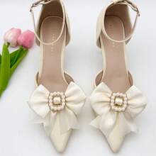 2pcs Fashionable Diamond-Encrusted Bow Shoe Clips, Elegant Removable DIY Shoe Decor Accessories, Suitable For Women Casual Party - Multicolor - View 8