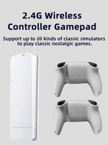1 Set Of Home Game Console Plug And Play Built-In 30000 Nostalgic Retro Games 20 Simulators Like PSP/FC/GBA Games Can Be Connected To TV/Projector/Computer Screen Can Be Archived HD Projection Card-Type Game Stick Arcade Joystick Game Box Can Be Connected To Double Wireless Handle Handheld Game Console Party Multi-Person Interactive Plug-In Video Game Husband And Boyfriend Holiday Birthday Gift