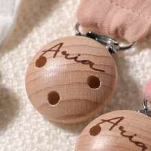 4pcs Personalized Baby Pacifier Clip Cute Polka Dot Print Customized Patterns For Boys And Girls, Custom Baby Pacifier Clip Universal Soothing Clip, - Multicolor - View 5