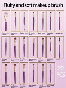 41pcs Professional Makeup Tool Set, Large Capacity Makeup Bag Set, Including: 1 Makeup Bag, 20 Makeup Brushes, 1 Headband, 2 Wristbands, 4 Water Drop Makeup Sponges, 4 Triangle Powder Puffs, 4 Mini Water Drop Makeup Sponges, 4 Mini Finger Makeup Puffs, 1 Cleaning Tool, Suitable For Liquid Makeup, Powder And Concealer, Travel Makeup Brush Set Suitable For Women And Girls. Bags, Makeup Bag, Toiletry Bag, Desk Organiser, Cosmetic Bag, Makeup Bag, Makeup Pouch, Bag, Vanity, Makeup Bags, Small Makeup Bag, Makeup Pouch, Gifts Christmas Gifts, Gift Ideas For Women - Multicolor - View 3