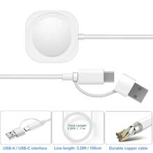 USB Wireless Magnetic Watch Charger 5W Fast Charging Cable Compatible With Samsung Galaxy Watch 7 6 5 4 3 2