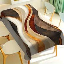 1 / 20 piezas Mantel moderno de lujo, mantel con diseño de rayas de múltiples colores, cubierta de mesa rectangular de poliéster, lavable a máquina, perfecto para decoración de primavera y verano, fiestas, cocina y uso al aire libre - regalo ideal para inauguración de casa y días festivos