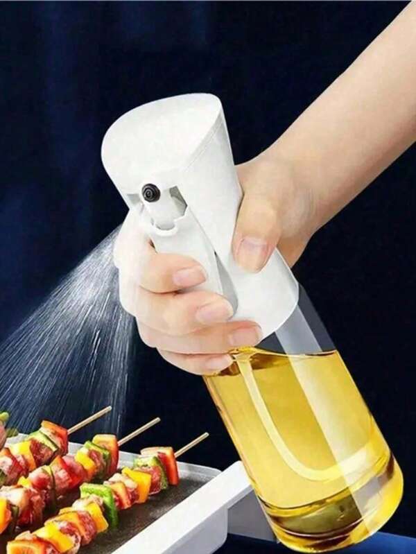Bottiglia spray a pressione - Bottiglia per condimenti per uso domestico, anti-polvere, anti-perdite di olio, adatta per friggitrice ad aria, bottiglia spray ricaricabile con ugello nebulizzatore, bottiglia spray da viaggio trasparente e portatile, per olio da cucina, innaffiatura di piante, cura dei capelli in salone, cosmetici