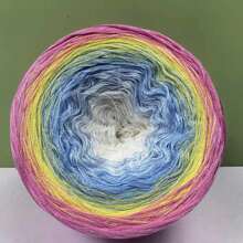 300g Pure Cotton Gradient Fairy Cake Yarn, Handmade Crochet & Knitting For Dresses And Shawls, Spring/Summer