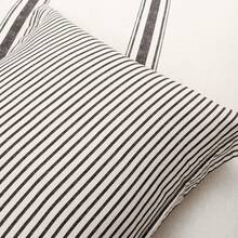 Farmhouse Stripe Reversible Cotton Duvet Cover Set, 2 Piece Set, Twin XL, Navy - Twin Bedding Set - Dorm Decor - Striped Duvet Cover For Kids Or Teens - Farmhouse Bedroom Decor - 黑色 - 查看 7