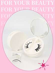 زوج من رموش مغناطيسية بتصميم عيون الأنمي مع أداة تطبيق، طقم رموش مغناطيسية قابلة لإعادة الاستخدام، مقاومة للماء بدون حاجة لصمغ، رموش صناعية طبيعية مناسبة للعيون الحساسة