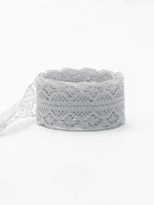 1 Pair Lace Shoe Laces, Cute Ballerina Style White Silk Lace Trim - Cz-lace Lace - View 113