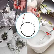 Desentupidor De Pia Ralo Com Garra 90cm Limpa Canos De Cozinha Ralos Banheiro Pegador De Cabelos - 1P(90cm) - Visão 3