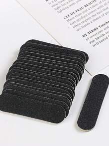 20-Pack Portable Nail Cleaning Kit, Black Double Sided Mini Nail File And Cuticle Stick Manicure Supplies Pedicure Tools Nail Supplies