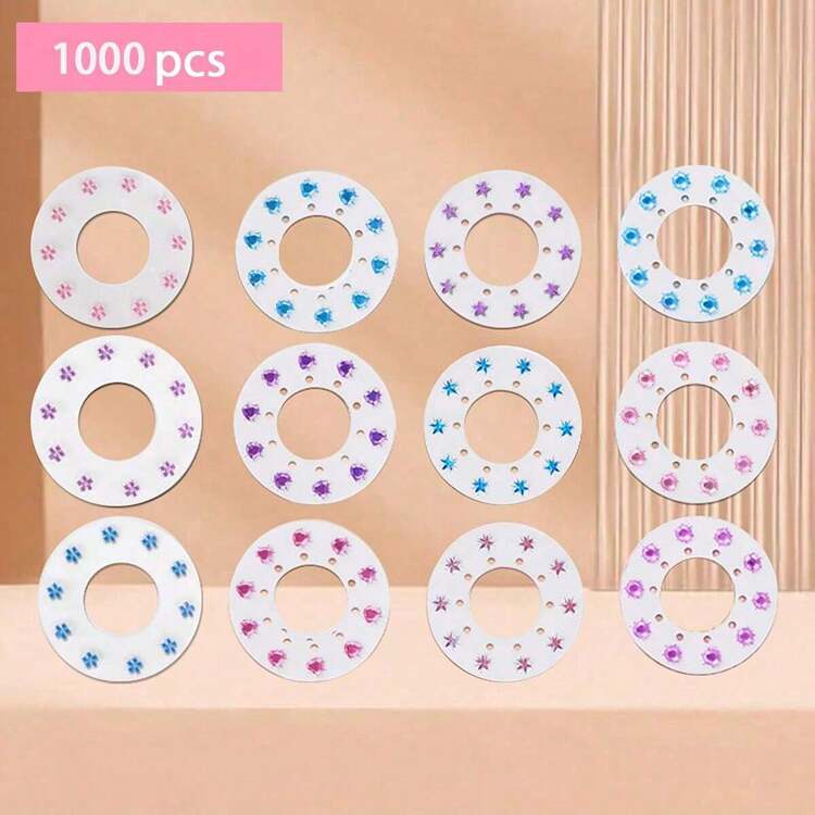 Hajkiegészítők barkácskészlet, 1 szett /100 db /120 db /220 db, gyönyörűen kidolgozott, elbűvölő forma. Ideális születésnap, karácsony vagy lányoknak." (Véletlenszerű strasszos színstílus) Karácsony, Halloween, Rave - Sokszínű - View 12