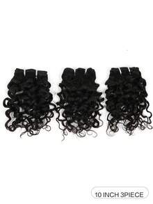 3pcs/Set Water Wave Remy Human Hair Extensions, 8-12 Inches, Brazilian Remy Human Hair Braiding, Natural Curly Hair Weave - SNatural - View 6
