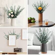 DIY Decoración con Eucalipto, Decoración para interiores y exteriores, Crea una atmósfera verde, Ramo personalizado único, Flores artificiales, Plantas exteriores resistentes a los rayos UV, Vegetación para decoración del hogar, jardín, fiestas y bodas, Ramo de novia