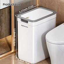 2 Packs Hanging Trash Can With Lid, Compact Wall-Mounted Plastic Waste Bin For Kitchen, Bathroom, Bedroom, Office And Camping, Small Capacity Garbage Basket With Secure Lid, Space-Saving Design For Cupboard Organization, Easy-Install Hanging Garbage Can For Recyclables, Waste Separation, And Daily Trash Disposal, Durable Lightweight BPA-Plastic, Odor Control, Suitable For Indoor And Outdoor Use, Fits Under Sink Or On Cabinet Door - White - View 6