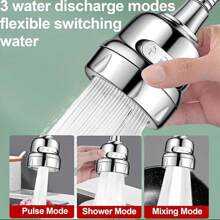 360 Degree Faucet Extender Plastic Abs 3 Mode Faucet Extension Aerator Water Saving Faucet Tap Nozzle For Kitchen Bathroom