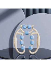 24 Rollers Leg Massager - 10 Extra Wide Dual Row Rollers, Double Massage, Rolling Leg Slimming Device - Circular Clip On Calf And Thigh Muscle Relaxer - Massage Roller Stick, Yoga Accessory, Leg Roller Relaxation, Thigh Clamp, Massage Stick Muscle Relaxation, Muscle Stretching Dedicated Equipment, Muscle Relaxation - Multicolor - View 7