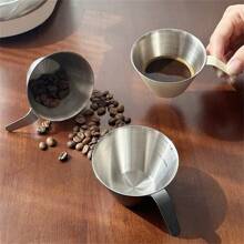 1pc Stainless Steel Italian Coffee Extraction Cup; Espresso Liquid Receiving Cup; Ounce Coffee Creamer; Narrow-Mouthed Cup; Outdoor