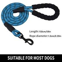 Nueva correa para pasear perros, correa reflectante de nylon para mascotas, cuerda resistente para caminar con cachorros con asa de espuma, correa redonda reflectante, cómoda y resistente