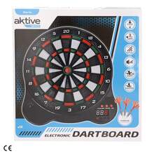 Aktive Diana electrónica hasta 4 jugadores, pantalla y marcador digital con 29 juegos diferentes, 5 variaciones, incluye 3 dardos flexibles31x20x33 cm ✅ Entrega 24/48h a España (península) - Blanco - Ver 8