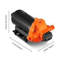 RV Water Pressure Diaphragm Pump 3Chambers 110V 3.3GPM 45PSI Adjustable Presssure Fresh Water Pump, Self Priming Sprayer Pump For RV Camper Marine Boat Lawn - 美規A型插(110-127V) - 查看 9