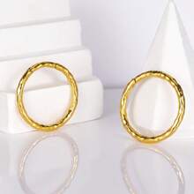 1 pieza Nuevo accesorio de moda para orejas estiradas, aro de acero inoxidable simple para dilataciones de oídos, kit de dilatación de joyería para mujeres