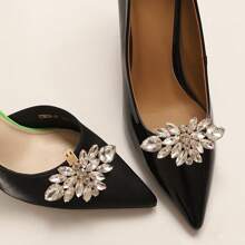 2 szt. zdejmowanych klipsów do butów z kryształkami, metalowa dekoracyjna klamra do butów na obcasie i sandałów ślubnych