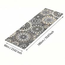 1pc Mandala Pattern Printed Silicone Kitchen Mat - Can Be Used As Bathroom Mat, Doormat, Dish Drying Mat - Absorbent, Anti-Slip, Anti-Fouling, Suitable For Farmhouse, Entrance, Indoor, Room Decor, Kitchen, Dining Room, Small Office/Home Office, Sink, Laundry Room