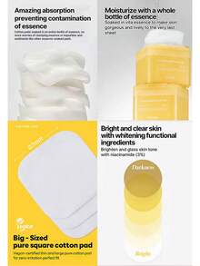 Mediheal 100pcs/180ml/6.08fl Oz Vitamin Refreshing Cotton Pads, Transparent & Lightweight, Milky White, Quilted Cotton, Moisturizing, Elastic Layer, 10-Second Absorption, Zero Residue, Hygienic Sealed, After-Sun Care, Gym Bag Essential, Makeup Primer, Sleep Mask Alternative, Korean Cosmetics - Vitamide Toning Pad - View 5