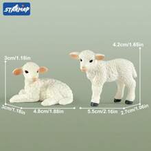 Realistic Farm Animal Figurines Toys Set, Plastic Learning Educational Playset Animal Themed Party Supplies For Easter Egg Birthday Christmas,Farm World - Pig, Goose, Chicken, Duck, Dairy Cow, Donkey, Water Buffalo, Sheep, Rabbit, Dog, Cat, Parrot Farm Animal Toys For Kids Girls Boys Ages 3+