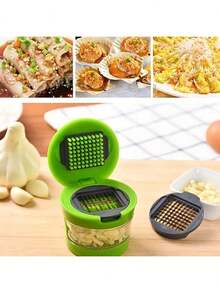 1pc Stainless Steel Garlic Press, Easy Garlic Chopper Tool, Multifunctional Manual Garlic Crusher, Easy To Use, For Mincing, Grilling, Cutting And Grinding In Cooking - Multicolor - View 3
