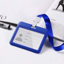 1pc/5pcs/10pcs/50pcs Ins Style Thick Vertical & Horizontal Card Holder, 11 Colors Lanyard ID Badge Holder, Suitable For Office, School, Mall, Work Etc. School Supplies,Back To School