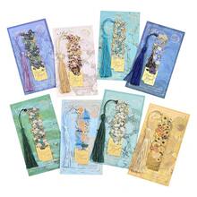 AHLGCAFT Vintage Painting Metal Bookmark, Asymmetrical Hollow Van Gogh Artwork Metal Tassel Bookmark, Gift For Writers, Teachers, Friends, Readers - one-size - View 3