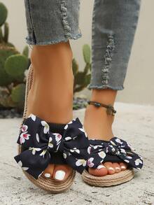 Pantuflas planas y cómodas de tela para mujer - Plantilla de EVA transpirable, diseño slip-on, unicolor, estilo de vacaciones - Ideal para playa de verano, salidas casuales y uso diario - Multicolor - Ver 4