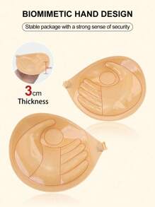 Adhesive Bra 3CM Thickness, Small Chest Backless Strapless Dress Invisible Bra, Reusable Breast Augmentation Bra,