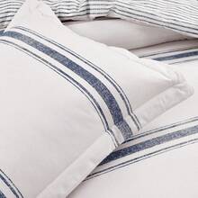 Farmhouse Stripe Reversible Cotton Duvet Cover Set, 2 Piece Set, Twin XL, Navy - Twin Bedding Set - Dorm Decor - Striped Duvet Cover For Kids Or Teens - Farmhouse Bedroom Decor - Navy - View 4