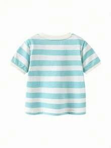 mini bala Baby Jungen T-Shirt, kühlend & antibakteriell - weiche Baumwolle - Sommer Komfort Shirt - weiß-grüner Ton - Übersicht 5