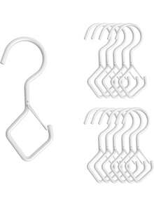 Heavy Duty S-Hooks, Portable Hooks, Loss Proof, Multi-Functional, Load Bearing, With Safety Latch Design, Rust Resistant Metal Hooks With Safety Latch Design, Kitchen And Closet Hooks For Plants, Pots, Towels, And Bags, Hang Plants, Kitchen Utensils, Etc., Travel Accessories, Luggage Accessories - Multicolor - View 9