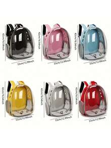 Portable Breathable Pet Backpack, Large Capacity Transparent Space Capsule Outdoor Carrying Bag, Suitable For Small To Medium Dogs And Cats, Pet Carrier - Multicolor - View 11