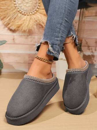 Women Low Top Mini Boots Indoor Slippers