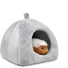 1 件豚鼠窝舒适仓鼠洞穴大型藏身处适用于侏儒兔刺猬鬃狮蜥冬季窝仓鼠笼配件