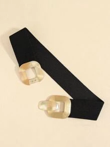 1 Stück Damen Vintage Gold Metall Geometrischer Elastischer Taillengürtel, passend für Lässig Hosen, Kleider, Dekoration, Sommer