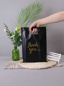 Black Gift Bags For Birthday Holiday Gift Packaging, Simple 4-Finger Apparel Bags, Packaging Bags, Portable Shopping Bags, Large Thank You Bags, White Thank You Bags, Large Thank You Bags, Bulk Thank You Bags, Medium Thank You Bags