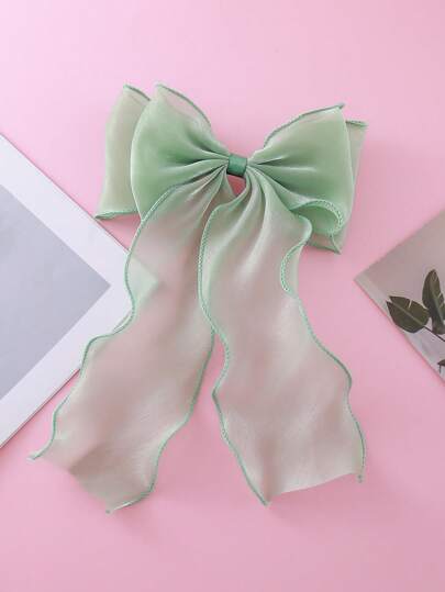 1pc Sweet Pink Princess Style Lace Bow Decor Wave Ribbon Spring Hair Clip, Elegant And Soft Spring Hair Accessory, School Stuff, College, Pink Hair Clips, Bows, Cute, Classy, Winter Outfit Women, Girly