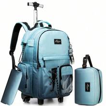 3 pezzi set di bagaglio a mano con zaino con ruote, zaino porta PC per scuola e trolley da viaggio, disponibile in più colori