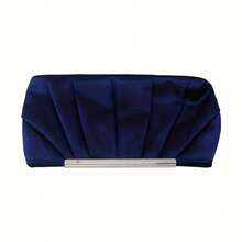 European And American Pleated Silk Polyester Dinner Bag, Simple And Generous Ladies Hand Bag, Large Capacity Ladies Bag