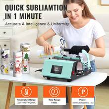 Tumbler Heat Press Machine And Sublimation Tumblers, Tumbler Press Set With 8pcs 20OZ Blank Tumblers, Mug Press Cup Press For 11-30oz Tumblers Mug, With Heat Transfer Paper, Gloves, Tape - 查看 4