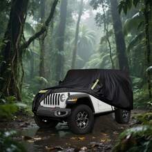 Capa para Carro 4 Portas 2007-2022 | Capa para Carro Terrain | Tecido Oxford À Prova d'Água Proteção contra Neve/Chuva/Poeira | Proteção Veicular Resistente para Uso Externo | Capa Climatizada para SUV de Tamanho Completo