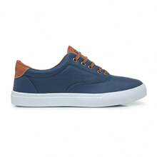 Men's Polo Boxster Casual Sneakers Lace-Up Sneakers Flat Sole Round Toe Casual Dress Shoes - 海洋 - 查看 2