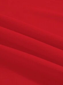 Butterfly Print T-Shirt, Short Sleeve Crew Neck Casual Top, Women Spring/Summer - Red - View 4